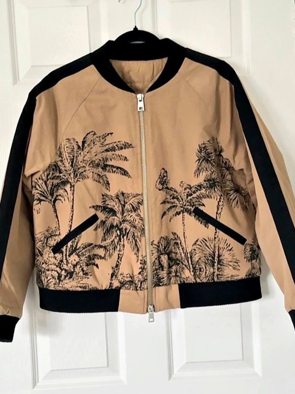 Dior Printed Bomber Jacket in Tan & Black (OEM)